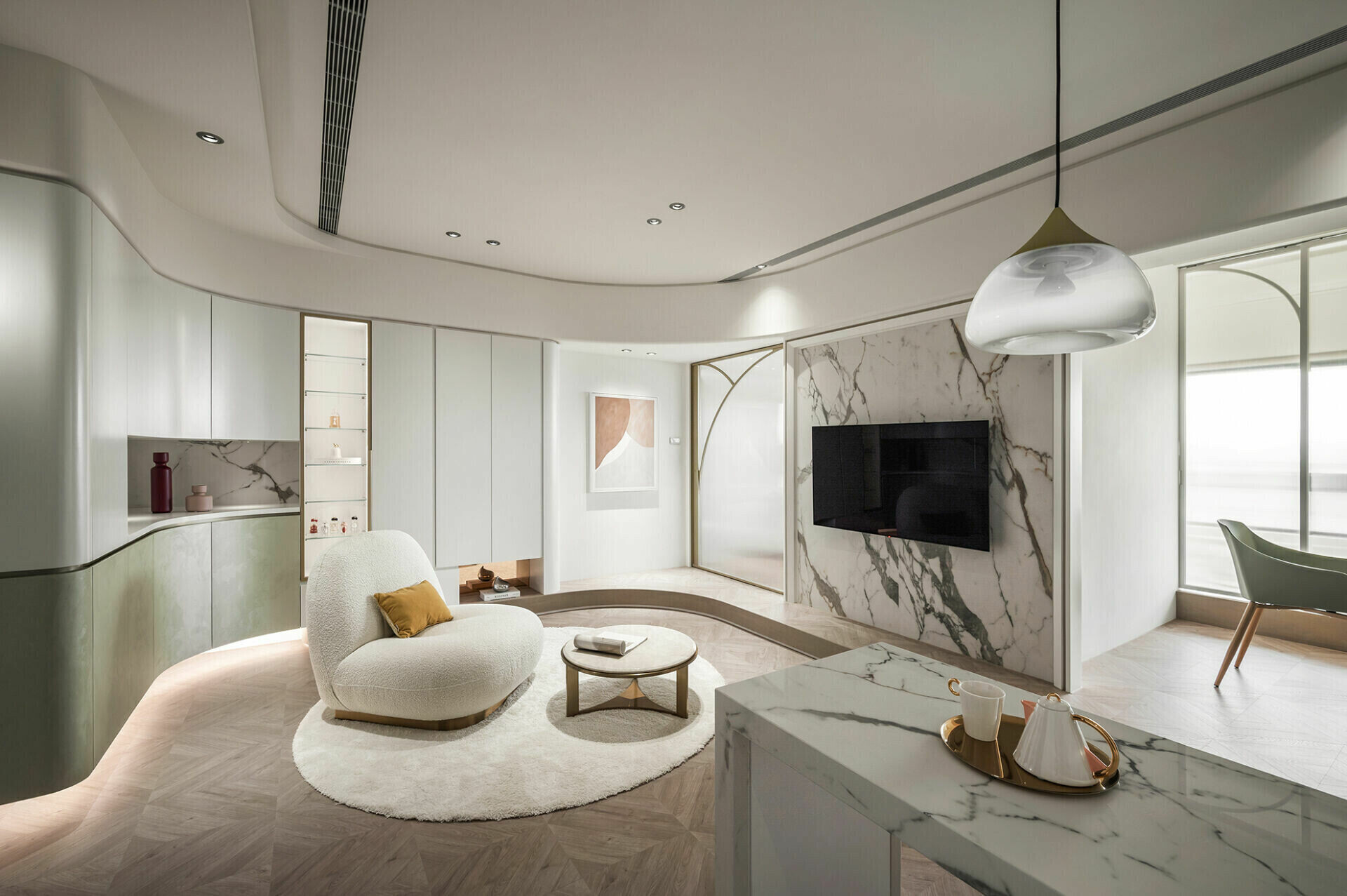 輕奢風裝潢案例 1：雲層間的對話