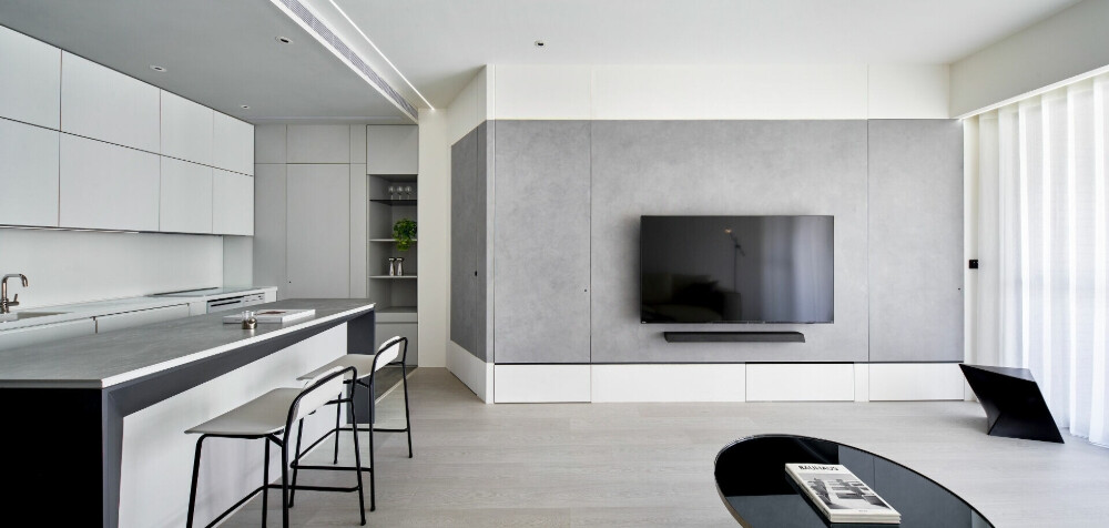 逸喬室內設計小坪數客廳設計案例 【時光清淺】