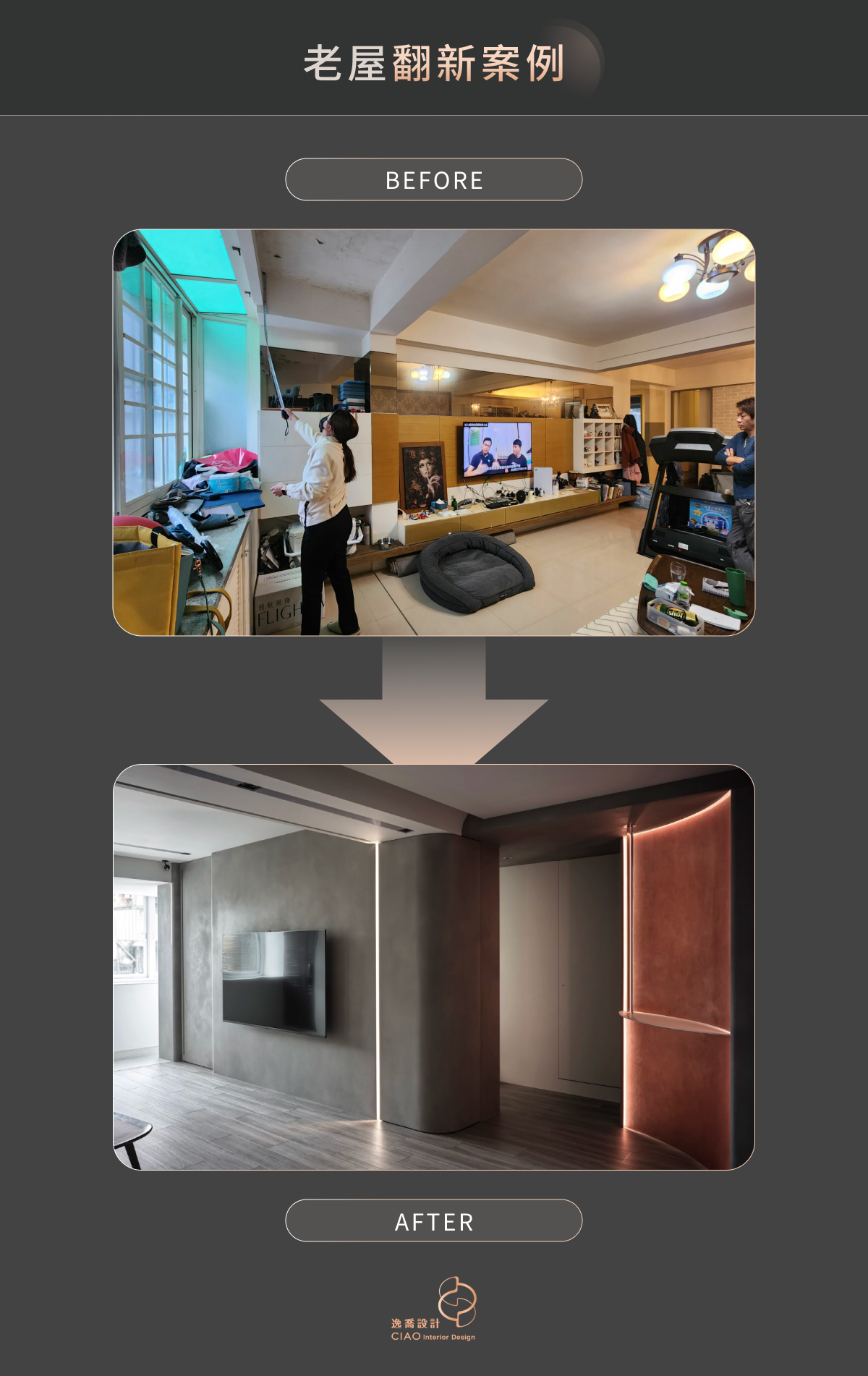 案例 1：基隆 40 年老宅變身溫暖新居