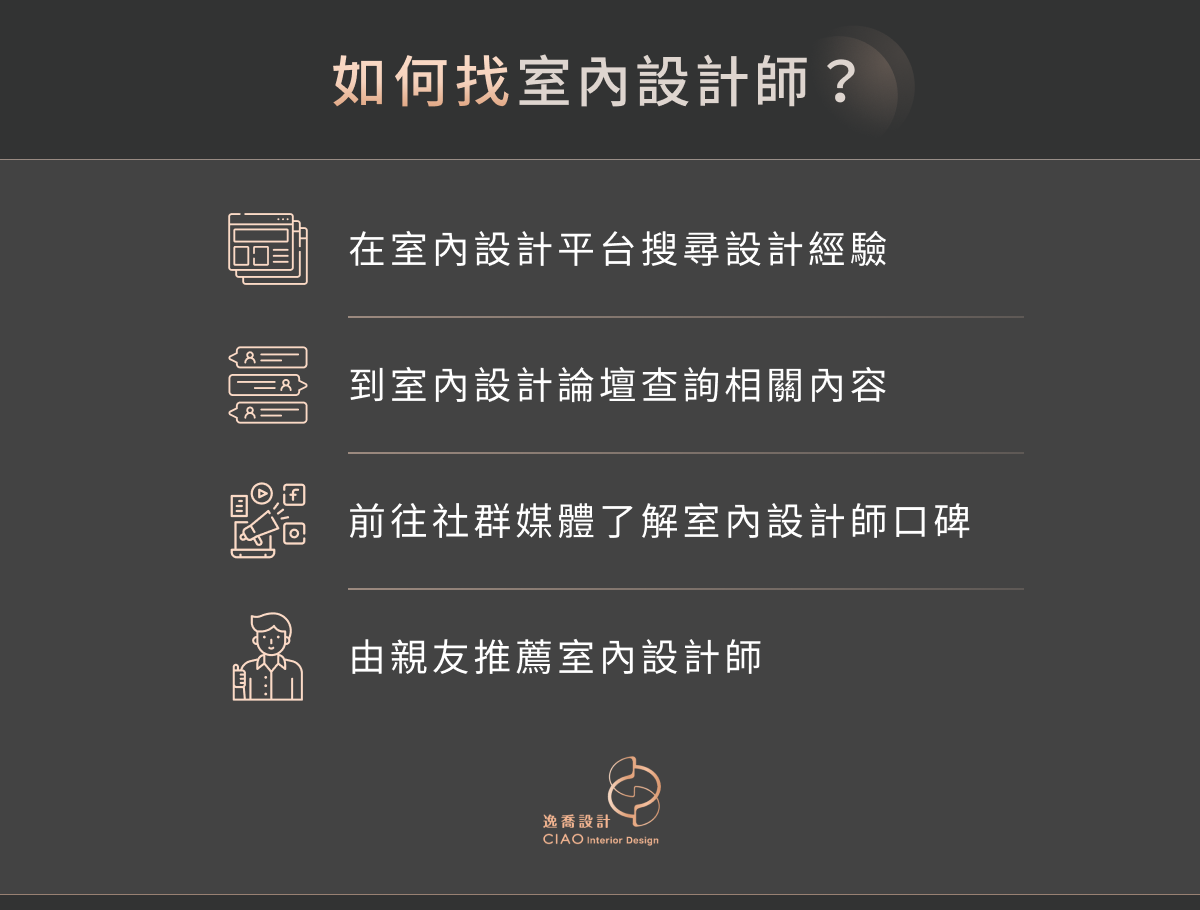 如何找室內設計師？